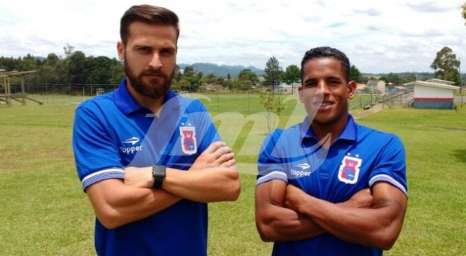 Meia Jonas Pessalli e atacante Vitor Feijão foram contratados pelo clube paranaense/ Foto: Paraná Clube